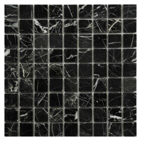 Stone mosaic Nero Marquina Pol 30,5х30,5