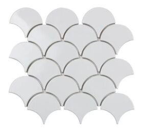 Ceramic mosaic WHITE SCALES 25,9х27,3