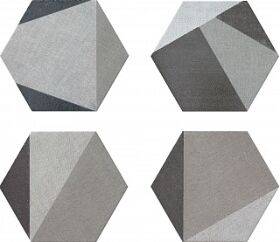 Hextangram Fabric Grey