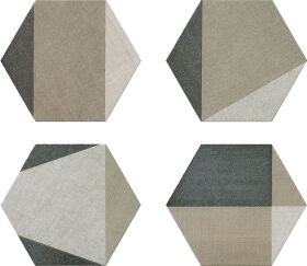 Hextangram Fabric Taupe