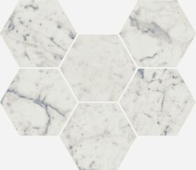 620110000065 Mosaico Carrara Hexagon
