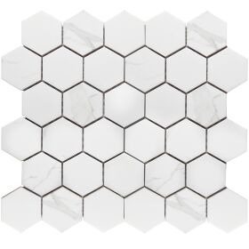 Hexagon small Carrara Matt (PMMT83017)