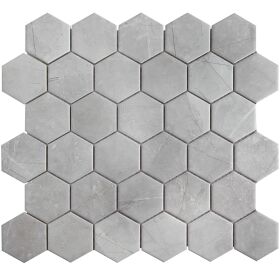 Hexagon small Marble Grey Matt (PMMT82457)